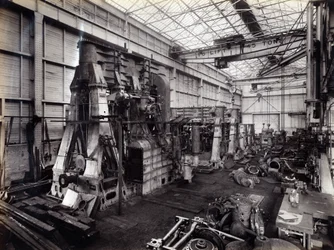 Yard no. 647, Baikal. Assemblage des moteurs principaux du ferry brise-glace Baikal dans l